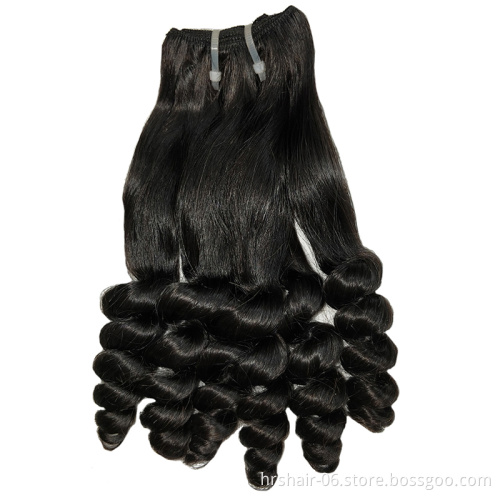 Double Drawn Virgin Hair Pixie Curl Human Hair Weave Free Shipping Cheap Funmi Raw Virgin Hair Extensions